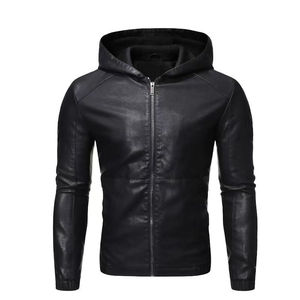 Sudadera de cuero moderna para hombre, estilo casual urbano de invierno - Product Image 1