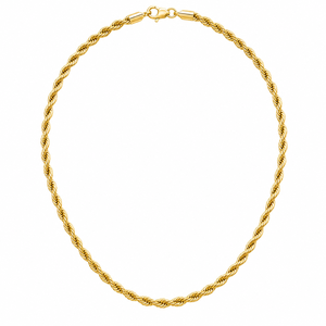 14K Gold Plated 925 Sterling <b>Silver</b> 6mm Rope <b>Chain</b> Necklace <b>22</b> Inch - Product Image 1