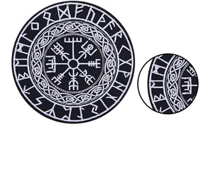 Parche Bordado Vikingo con Runas y Escudo del Brújula Nórdica para Ropa, Precio al por Mayor, por MEHMOOD APPARELS - Product Image 6