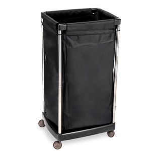 Chariot <span class=keywords><strong>à</strong></span> serviettes roulant pour salon avec <span class=keywords><strong>sac</strong></span> en tissu amovible, chariot <span class=keywords><strong>de</strong></span> blanchisserie robuste <span class=keywords><strong>à</strong></span> structure métallique pour spa et salon <span class=keywords><strong>de</strong></span> coiffure - Product Image 4