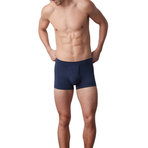 Calzoncillos Bóxer para Hombre, Color Azul Marino, Estampados, Transpirables, Ecológicos, de Algodón Elástico, Corte Medio - Product Image 1