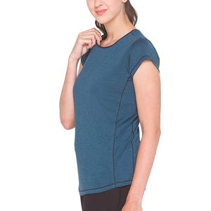 T-shirt de sport pour femme OEM, qualité supérieure, léger, séchage rapide, col rond, grande taille, manches courtes - Product Image 2