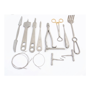 Lot de 12 instruments chirurgicaux orthopédiques assortis, pinces en acier inoxydable, manuelles, affûtées, Classe I - Product Image 3