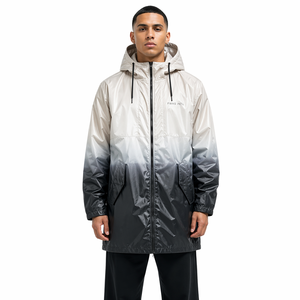 Wholesale <b>White</b> Hooded Nylon <b>Jacket</b> Long <b>Waterproof</b> Windbreaker Streetwear Y2K Custom OEM USA Bulk Apparel Wear men's <b>jackets</b> - Product Image 3