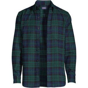 Chemise en flanelle à carreaux à manches longues pour homme, coupe classique, tenue décontractée, motif tissé - Product Image 1