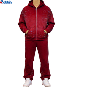 Conjunto de Sudadera con Capucha y Pantalones de Invierno para Hombre, Diseño Estampado con Pedrería, Estilo Urbano, de Alta Calidad, Personalizable, de BOBBIN INDUSTRIES - Product Image 5