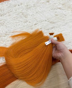 Extensions de cheveux naturels Remy vietnamiens en vrac à coller, texture soyeuse et douce, réutilisables, sans nœuds, durables, 100 % cheveux humains, diverses couleurs - Product Image 2