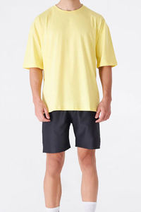 Camiseta de Manga Larga para Hombre, Estilo Urbano Holgado, Jersey Digital Sólido, Cuello Redondo, Algodón, Moda Urbana, Uso Diario - Product Image 4