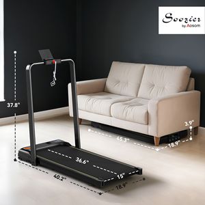 Tapis Roulant Pieghevole da Scrivania 0.6-6.2 mph con Ruote Inclinabili, Display LED e Telecomando - Product Image 3