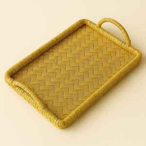 Bandeja de Servir Desechable y Degradable Hecha a Mano con Papel Sheetal Pati |   Bandeja de Té Ecológica de Fibra Vegetal para Fiestas y Cenas |   Hogar Sostenible - Product Image 6