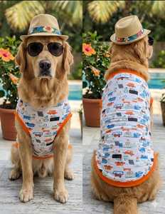 Premium Soft Cotton Round Neck AOP <b>T</b> <b>Shirt</b> for Pets with Comfortable Fit and Stylish All Over Print Design Available For Sale - Product Image 1