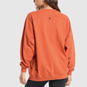 Sudadera Holgada para Mujer, Color Sólido, Felpa de Algodón, Cuello Alto Simulado, Manga Larga, Estilo Casual, Moda 2026 - Product Image 4