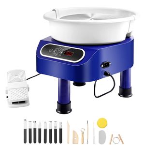 Tornio per Ceramica da 10 Pollici, 350W, Elettrico a Trasmissione Diretta, con Pedale e Schermo LCD Touch, Macchina per Modellare Ceramica e Smalto - Product Image 1