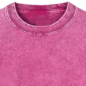 Comfortable New Design Men's Acid Wash Casual Autumn T-Shirts 100% Cotton Quick Dry Breathable Safari Style - Product Image 4