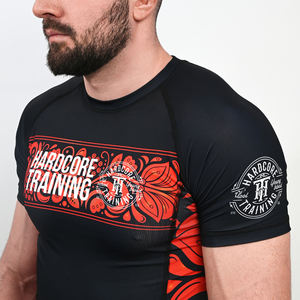 Rashguard personnalisé à sublimation UPF50 respirant à manches courtes pour hommes et femmes, séchage rapide, compression, vêtements de sport MMA BJJ, vente en gros OEM - Product Image 5
