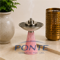Quemador de Incienso de Acero Inoxidable de Primera Calidad, Diseño Moderno y Ecológico, Aroma de Primavera, Fragancia para el Hogar, Mármol Rosa de Lujo Estilo Árabe