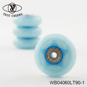 YEOU CHERNG PU Furniture Caster <b>Wheel</b> 60mm Sky Blue Polyurethane WB04060LT90-1 - Product Image 4