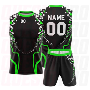 Maillot de football 7 sur 7 personnalisé sans manches avec short, sublimation haute qualité, respirant, pour équipe sportive - Product Image 1