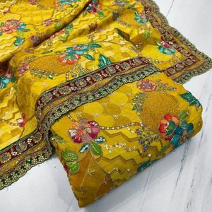 Tissu brocart de luxe imprimé, tissu jacquard brodé imprimé pour robe de mariée, Kurti, robe et costume - Product Image 5