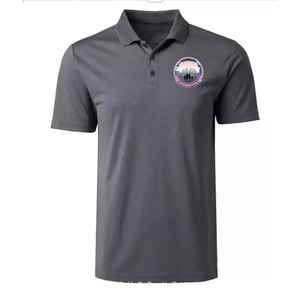 Camiseta Polo Personalizada para Hombre con Logotipo Bordado, Manga Corta, Algodón, Color Gris, Fabricante OEM, Venta al Por Mayor - Product Image 1