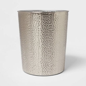 Luxury White Mother of Pearl Waste <b>Bin</b> Inlay Shell Round Wastebasket High-End Nautical Trash Can for Coastal Hotel Bathroom - Product Image 2