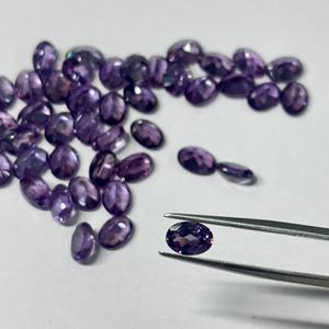 Pierres précieuses d'alexandrite en vrac pour la fabrication de bijoux, vente chaude, pierre d'alexandrite ovale de laboratoire, taille fusion flamme créée en laboratoire - Product Image 2