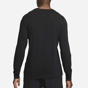T-shirt à manches longues pour homme, col rond, coupe classique, tricoté, couleur unie, style décontracté - Product Image 1