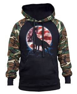 Jersey deportivo de invierno de poliéster 100% para hombre, nuevos diseños, sudadera de béisbol con capucha de camuflaje sublimado con mangas raglán - Product Image 3