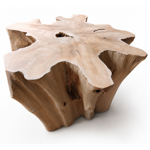 Table basse en racine de teck massif, bord irrégulier, style racine de bois naturelle, artisanale, rustique, de luxe, pour salon, mobilier d'intérieur - Product Image 1