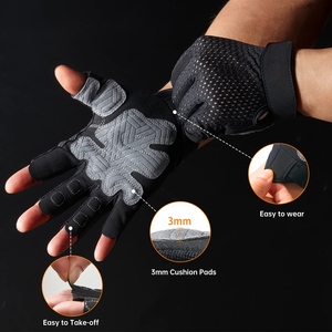 Guantes de Levantamiento de Pesas al por Mayor, Soporte de Muñeca Reforzado, Antideslizantes, para Gimnasio, Entrenamiento, Powerlifting y Fitness - Product Image 3