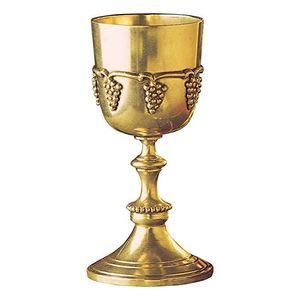 Cáliz de Latón Antiguo, Hecho a Mano, Copa para Beber, Vajilla Vintage Ornamentada, Decoración Medieval, Presentación Elegante y Clásica - Product Image 5