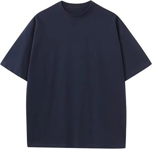 เสื้อยืดคอตตอนโอเวอร์ไซส์แบบเรียบ OEM สั่งทำได้ น้ำหนัก 240 GSM ผ้าหนา ผู้ผลิตขายส่ง เสื้อยืดคอกลมสีพื้นสำหรับผู้ชาย สไตล์ลำลอง - Product Image 5