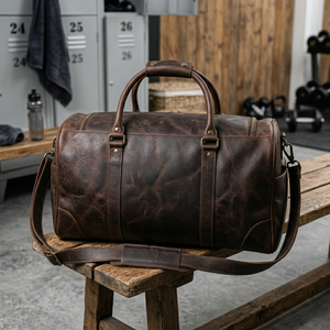 กระเป๋าออกกำลังกายหนังแท้ขนาด 22 นิ้ว ขายส่ง กระเป๋าเดินทางสุดสัปดาห์ คุณภาพพรีเมียม ผู้ผลิต OEM - Product Image 4