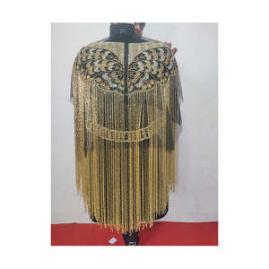 Capa con Flecos y Cuentas Estilo Años 20, Bolero Estilo Gran Gatsby, Chal Art Deco con Borlas para Fiesta de Cóctel, Precio Directo de Fábrica - Product Image 3