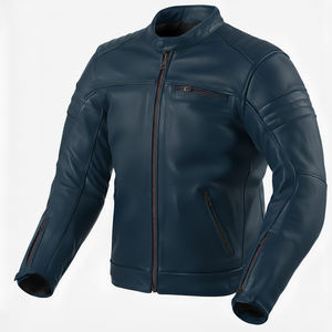 Blouson de moto en cuir de vachette ciré haut de gamme avec logo personnalisé, design fait main, effet vieilli, blouson de motard épais, vêtement d'extérieur vintage - Product Image 5