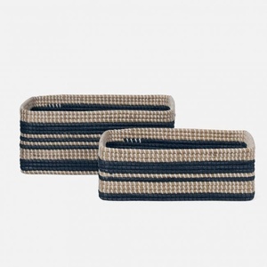 Panier rustique tressé en jonc de mer écologique, le plus vendu, pour rangement domestique durable, par le fabricant Vietrustic - Product Image 4