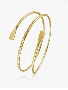 Atractivo brazalete de metal para mujer, accesorio decorativo hecho a mano, para festivales, fiestas, bodas, uso diario. - Product Image 2