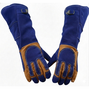 Gants de soudage à manches longues, résistants à la chaleur, en cuir, pour le soudage, le meulage et les travaux métalliques - Product Image 6