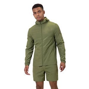Conjunto de Ropa Deportiva de Verano para Hombre, Dos Piezas, Chaqueta Corta con Cremallera y Pantalones Cortos, Chaqueta Corta y Pantalones Cortos de Poliéster - Product Image 1