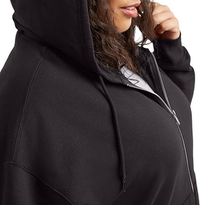 Vêtements pour femmes grandes tailles, sweat-shirts à fermeture éclair à manches longues, nouvelle édition, sweat-shirt en polaire le plus vendu pour femmes, taille OEM - Product Image 4