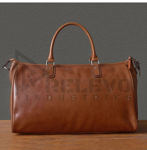 Sac de voyage week-end pour homme en cuir véritable noir de qualité supérieure, grande capacité, imperméable, durable et souple - Product Image 5