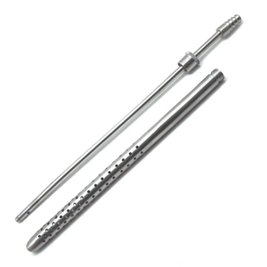 Tube d'aspiration Poole Premium 23cm 8mm 10mm 30Ch en acier inoxydable avec manchon extérieur amovible Instruments chirurgicaux médicaux Marquage CE ISO - Product Image 2