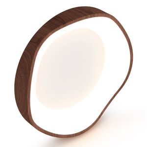 Plafoniera LED Moderna 24W con Motivo in Legno e Telaio in Metallo - Opzione di Illuminazione Resistente - Product Image 1