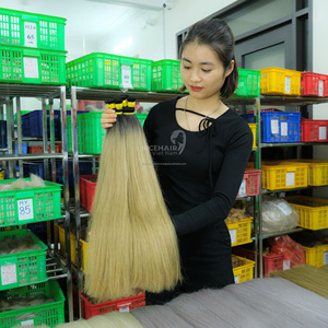 La meilleure qualité vendeur en gros de cheveux vierges cheveux vierges vietnamiens naturels doux et soyeux raides extensions de cheveux sans silicone - Product Image 4