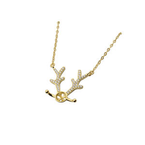 Accesorios de Plata S925 para DIY, Juego de Perlas de 8-9 mm con Cadena y Colgante de Clavícula con Circonita, Soporte Vacío para Collar Tide 345 - Product Image 5