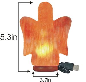 Lampe de sel rose de l'Himalaya USB à angle croisé, cadeau de guérison naturelle, sel de roche comestible raffiné, 100% pur, assaisonnement alimentaire en sachet/bouteille - Product Image 2