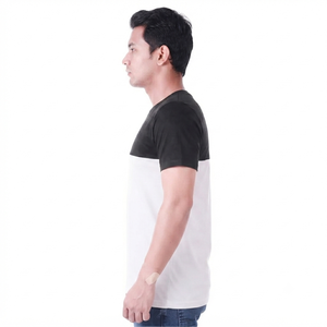 Camiseta de punto de manga corta para hombre, cuello redondo, ropa deportiva informal, camiseta con bolsillo frontal personalizado, venta al por mayor, moda urbana de verano - Product Image 3