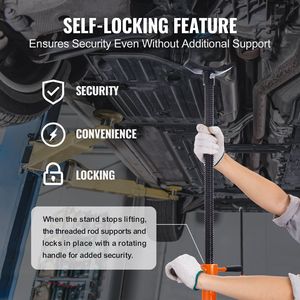 Supporto per sollevamento sottoscocca da 3/4 tonnellate con maniglia girevole e montante da 52,8-76 pollici, per martinetti auto con cuscinetti di sollevamento - Product Image 5