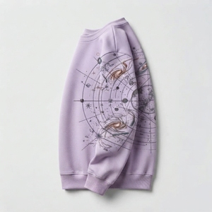Sweat-shirt en molleton standard pour homme TRIARROW EXPORTS, imprimé géométrique grue origami, style streetwear, col rond, respirant pour l'hiver - Product Image 4