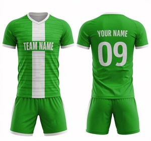 Ensemble d'uniformes de football personnalisés avec impression numérique par sublimation, blanc et turquoise, nom et numéro de l'équipe, jersey en polyester respirant unisexe pour adultes - Product Image 1